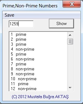 Prime, Non-Prime Numbers