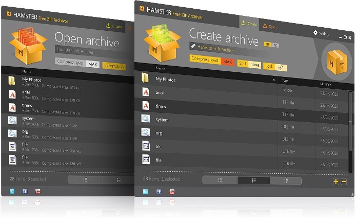 Hamster Free Zip Archiver 1.1.0.13a