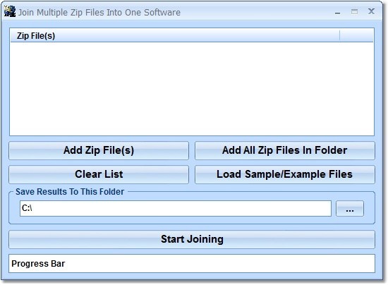 Join Multiple Zip Files Into One Software