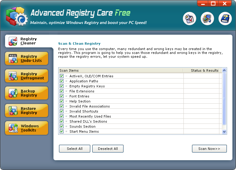 Advanced Registry Care Free