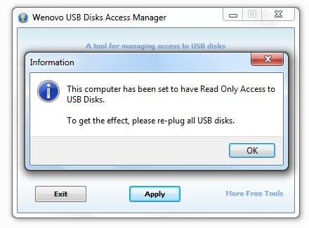 Wenovo USB Disks Access Manager
