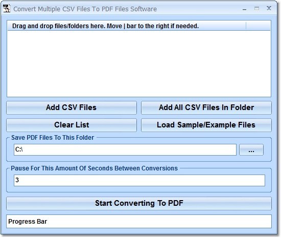 Convert Multiple CSV Files To PDF Files Software