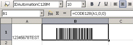 Barcode macros for OpenOffice and StarOffice