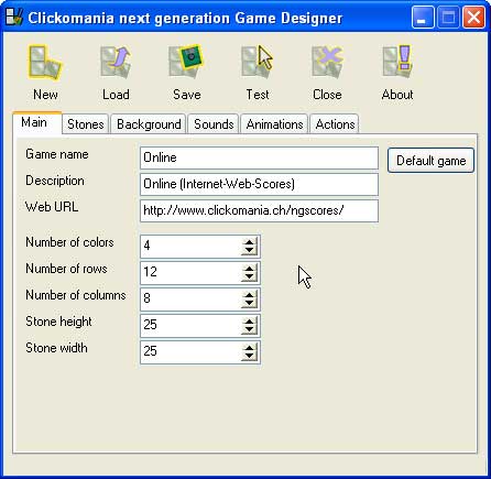 Clickomania NG Game Designer