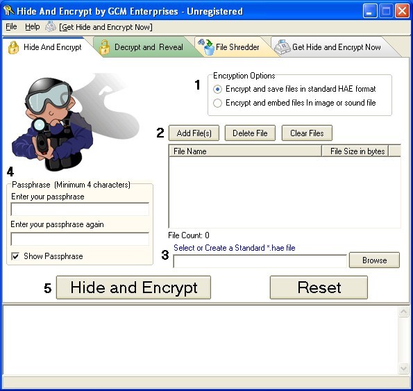 Hide and Encrypt by GCM Enterprises
