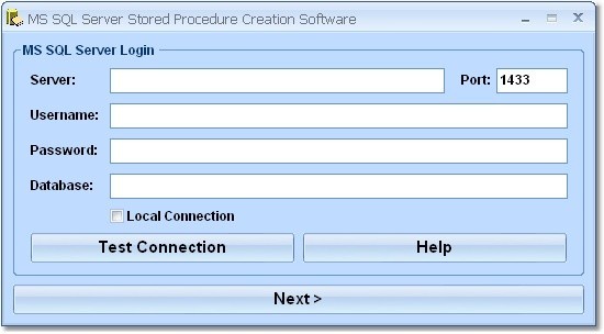 MS SQL Server Stored Procedure Creation Software