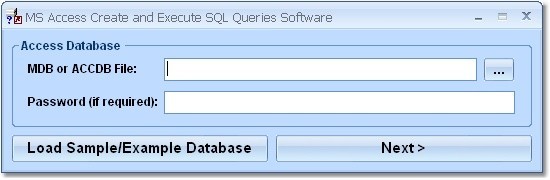 MS Access Create and Edit SQL Queries Software