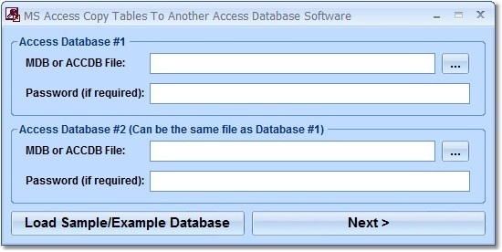 MS Access Copy Tables To Another Access Database Software
