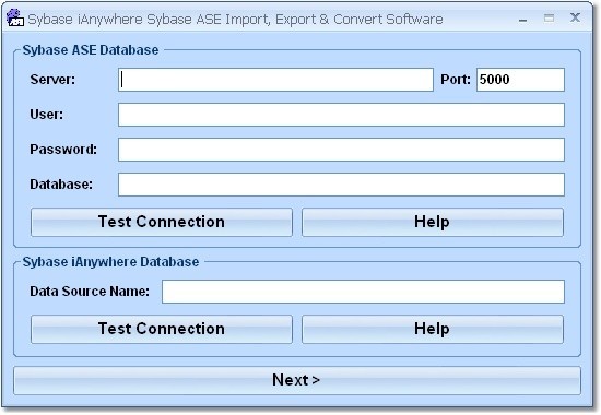Sybase iAnywhere Sybase ASE Import, Export & Convert Software