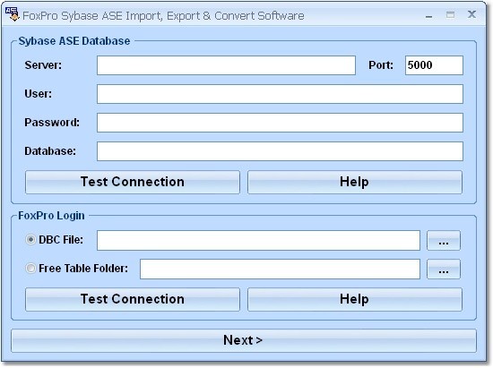 FoxPro Sybase ASE Import, Export & Convert Software