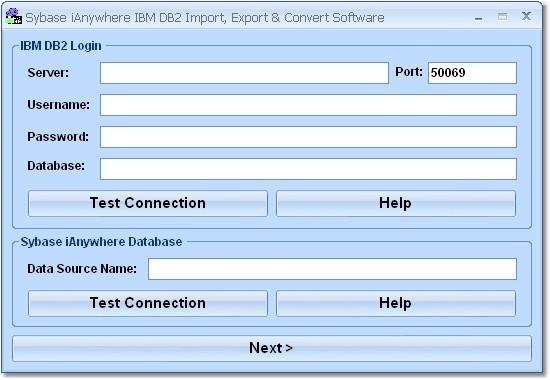 Sybase iAnywhere IBM DB2 Import, Export & Convert Software