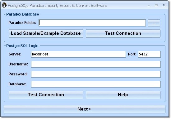 PostgreSQL Paradox Import, Export & Convert Software