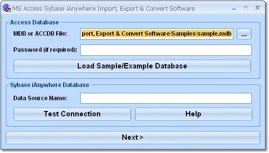 MS Access Sybase iAnywhere Import, Export & Convert Software