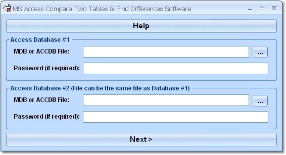 MS Access Compare Two Tables & Find Differences Software
