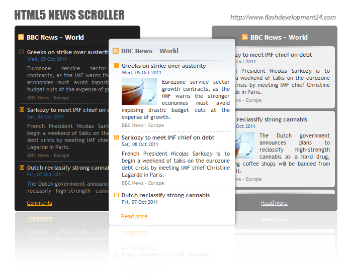 HTML5 News Scroller DW Extension