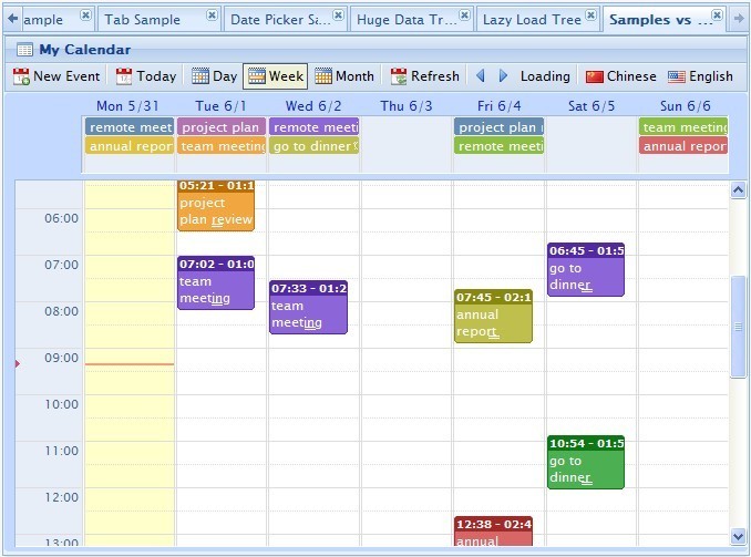 Webd jquery event calendar planner