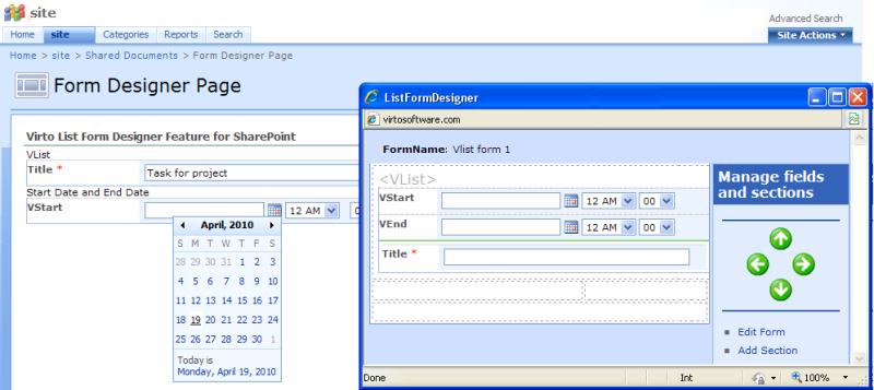 Virto SharePoint List Form Designer 1.0.0.Beta