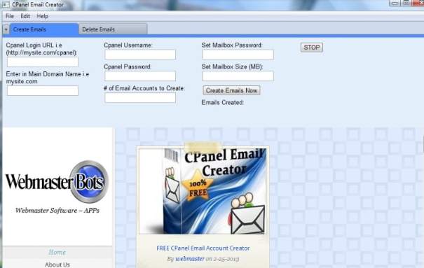 Bulk Cpanel Email Account Creator