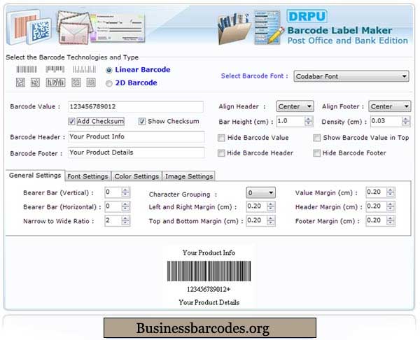 USPS Postal Barcode Software