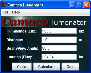 Camaco Lumenator - Lumen Calculator
