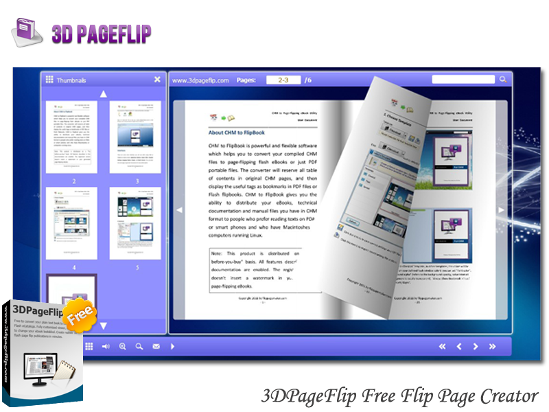 3DPageFlip Free Flip Page Creator