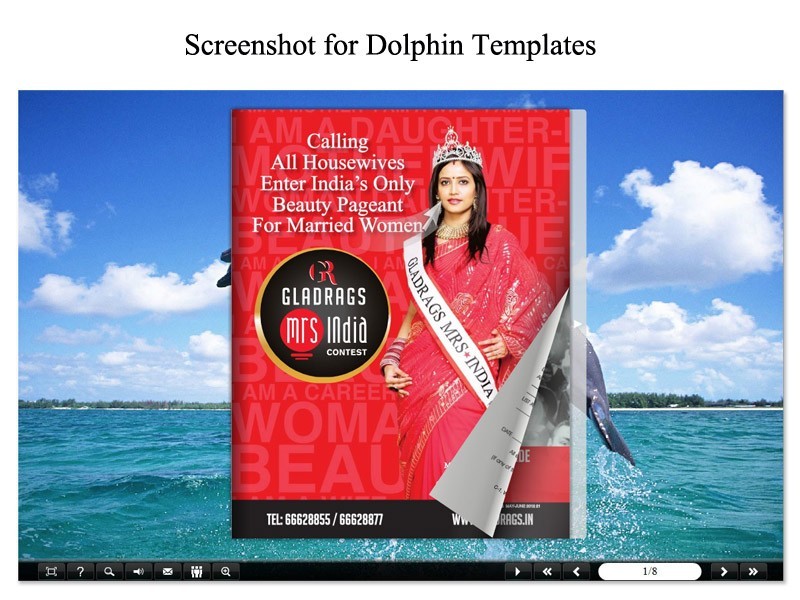 Dolphin Template for Flip Book