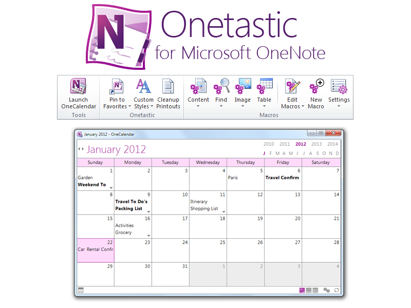 Onetastic for Microsoft OneNote 32bit