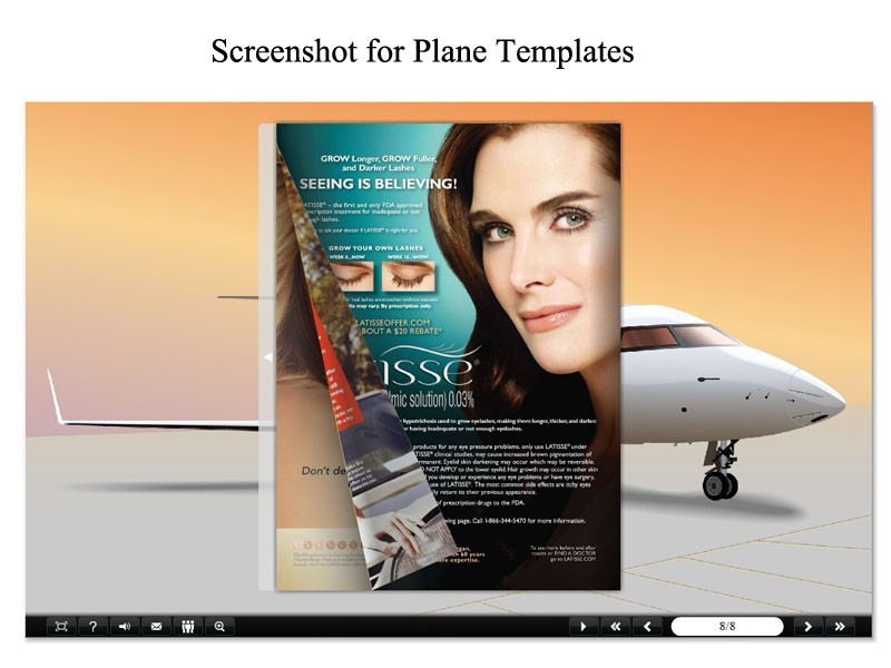 Plane Template for Flip Book