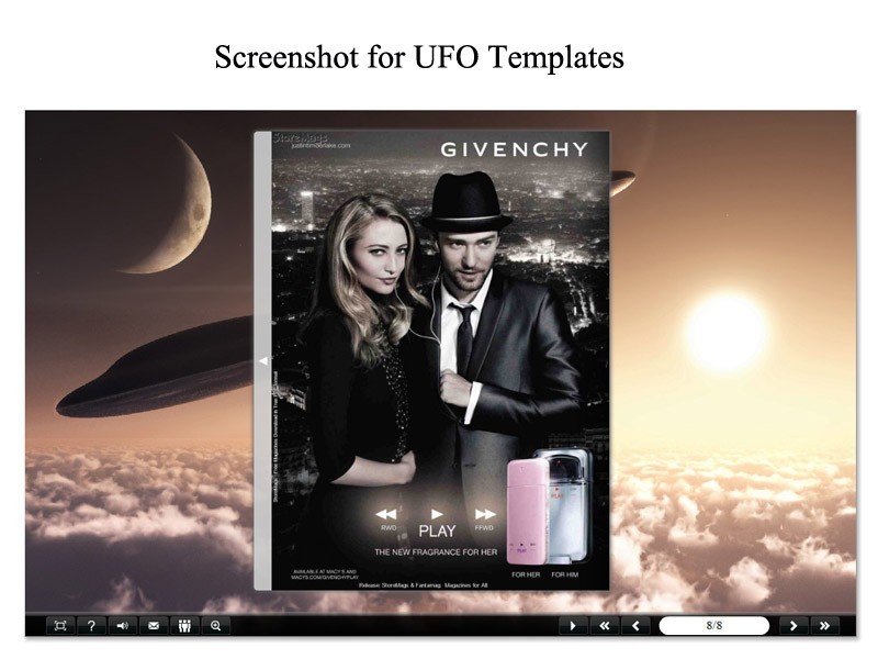 UFO Template for Flip Book