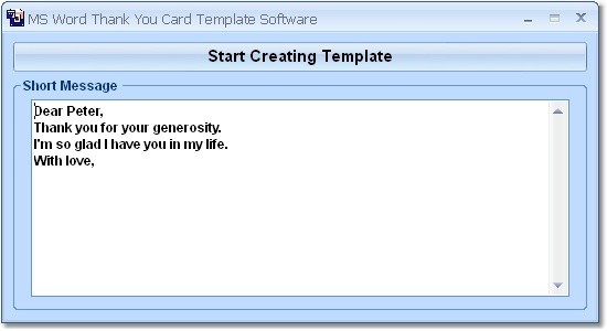 MS Word Thank You Card Template Software