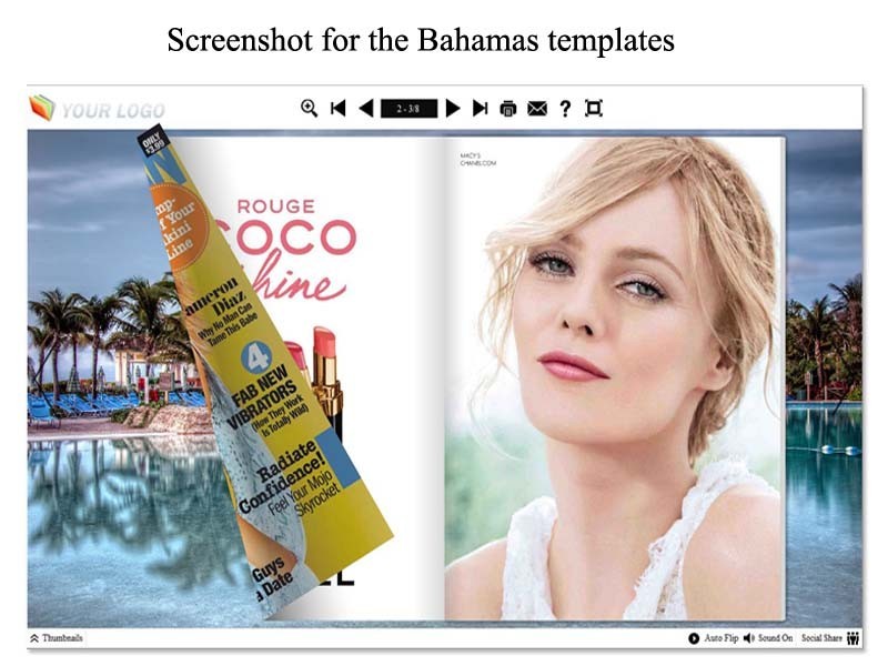 Bahamas Template for Flip Book