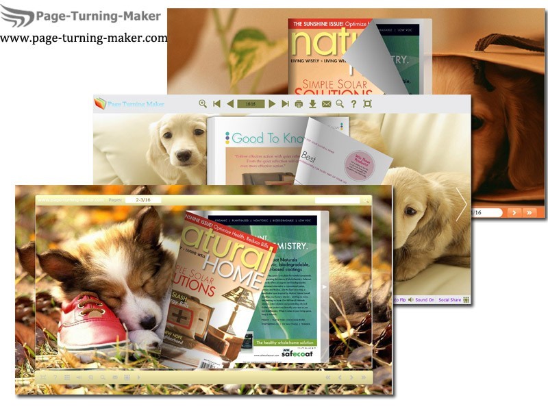 Lovely Dog Theme for Page Turning Book