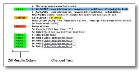 FmPro Script Diff for Mac OS X