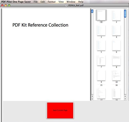 PDF Pilot One Page Saver