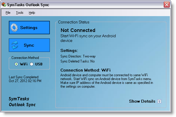 SymTasks Outlook Sync