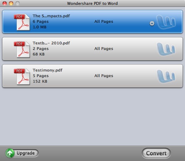 Wondershare PDF to Word for Mac