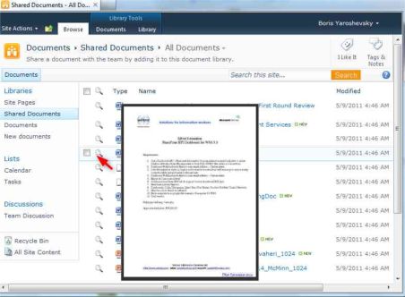 Websio docPreview for SharePoint 2010 beta