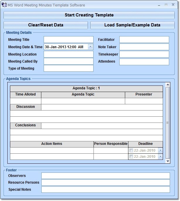Meeting Minute Template Excel from www.sharewarejunction.com
