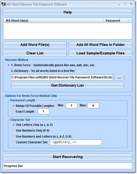 MS Word Recover File Password Software