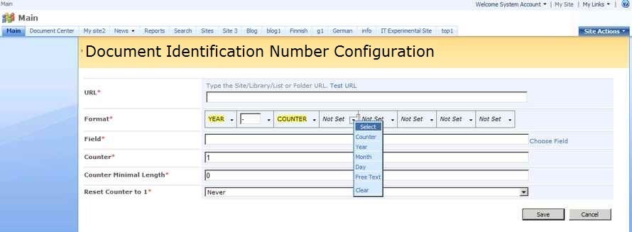 Document Identification Number(DIN)