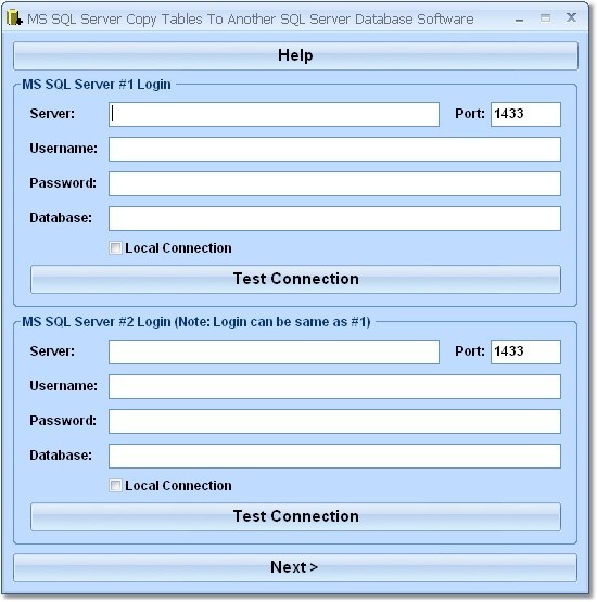 MS SQL Server Copy Tables To Another SQL Server Database Software