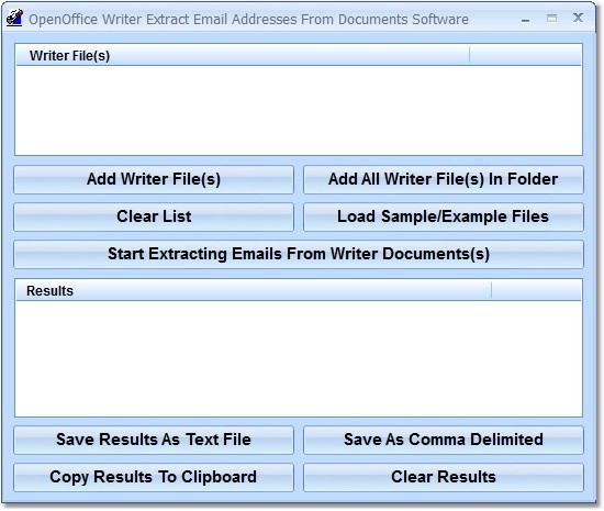 OpenOffice Writer Extract Email Addresses From Documents Software