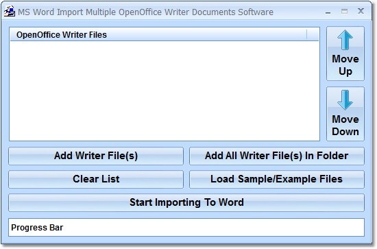 MS Word Import Multiple OpenOffice Writer Documents Software