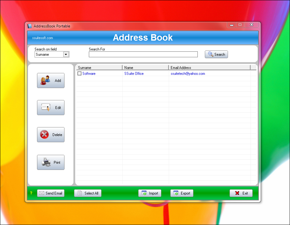 SSuite Office - Address Book Pro - Portable
