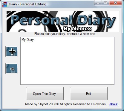 Personal Diary Editor