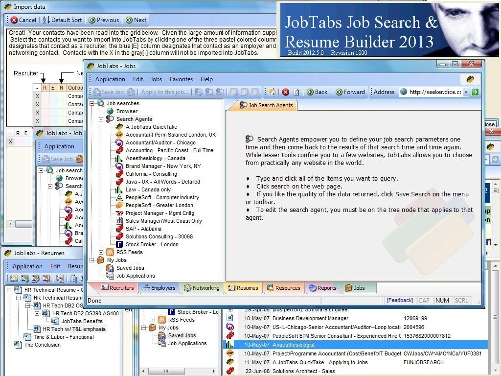 JobTabs Job Search and Resume Builder 2013