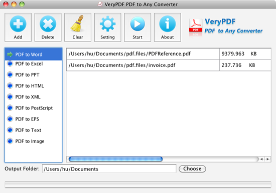 VeryPDF PDF to Any Converter for Mac