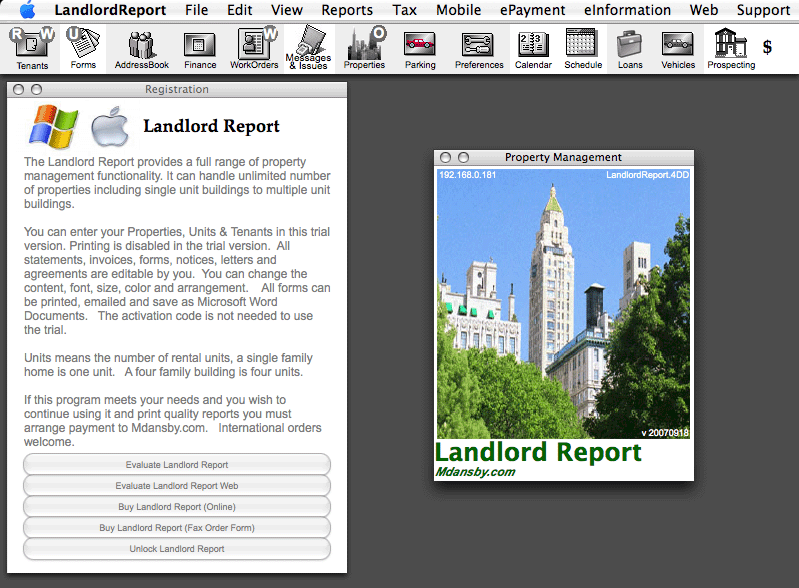 LandlordReport Pro for Mac OS X