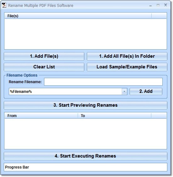 Rename Multiple PDF Files Software