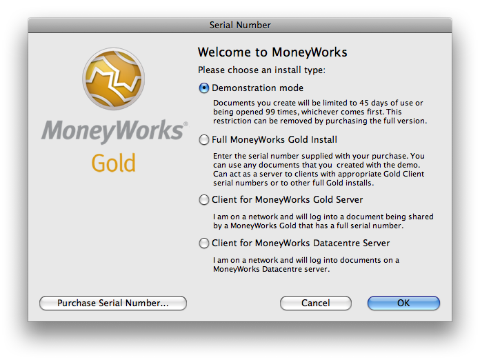 MoneyWorks Cashbook for Mac OS X